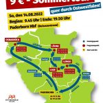 Plakat zur 9-Euro Tour Ostwestfalen-Lippe
